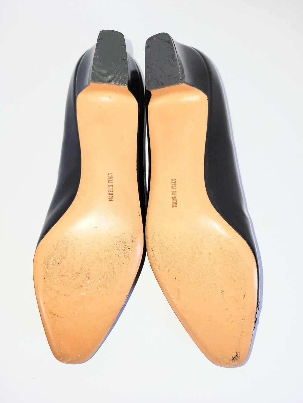 Salvatore Ferragamo Vintage 1980's Black Patent Leather Pumps Low Heel Size 7 - Picture 4 of 16